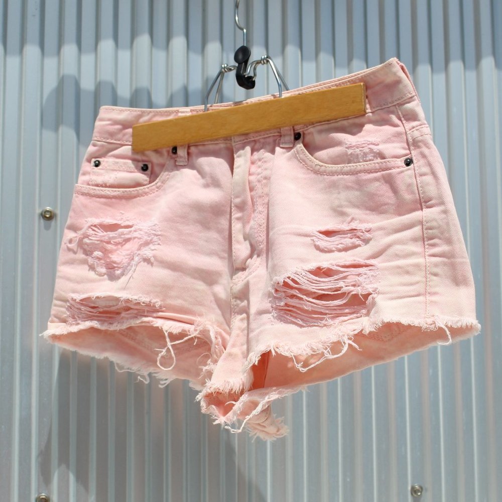 BDG Pink Denim Shorts